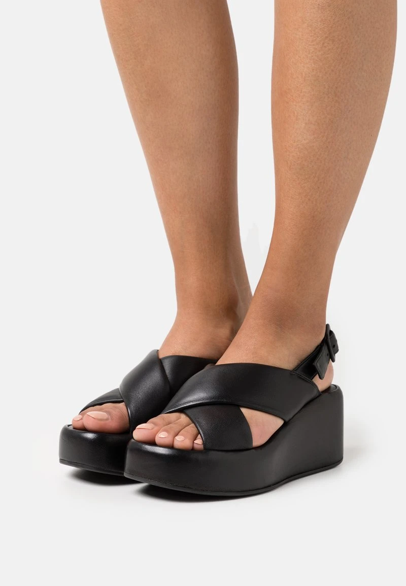 Högl LUCIE - Plateausandalette - Black, Damen