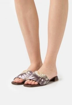 Högl POPPY - Pantolette Flach - Chocolate/multi-coloured, Damen